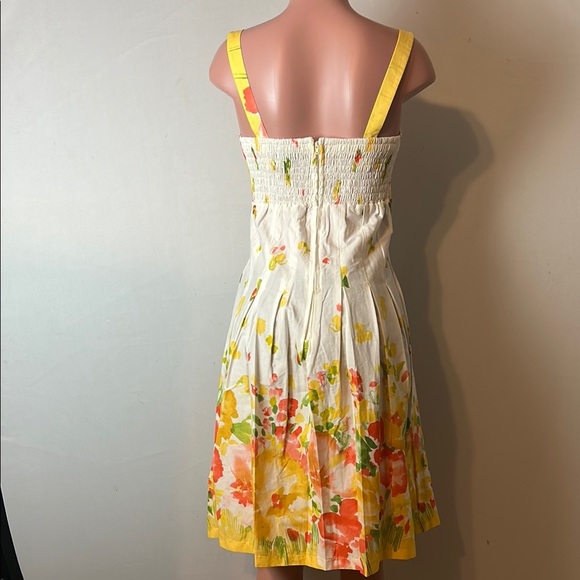 Madison Leigh Women’s Floral Fit & Flare Dress Elastic Back wide strap Size 10 - Picture 7 of 14